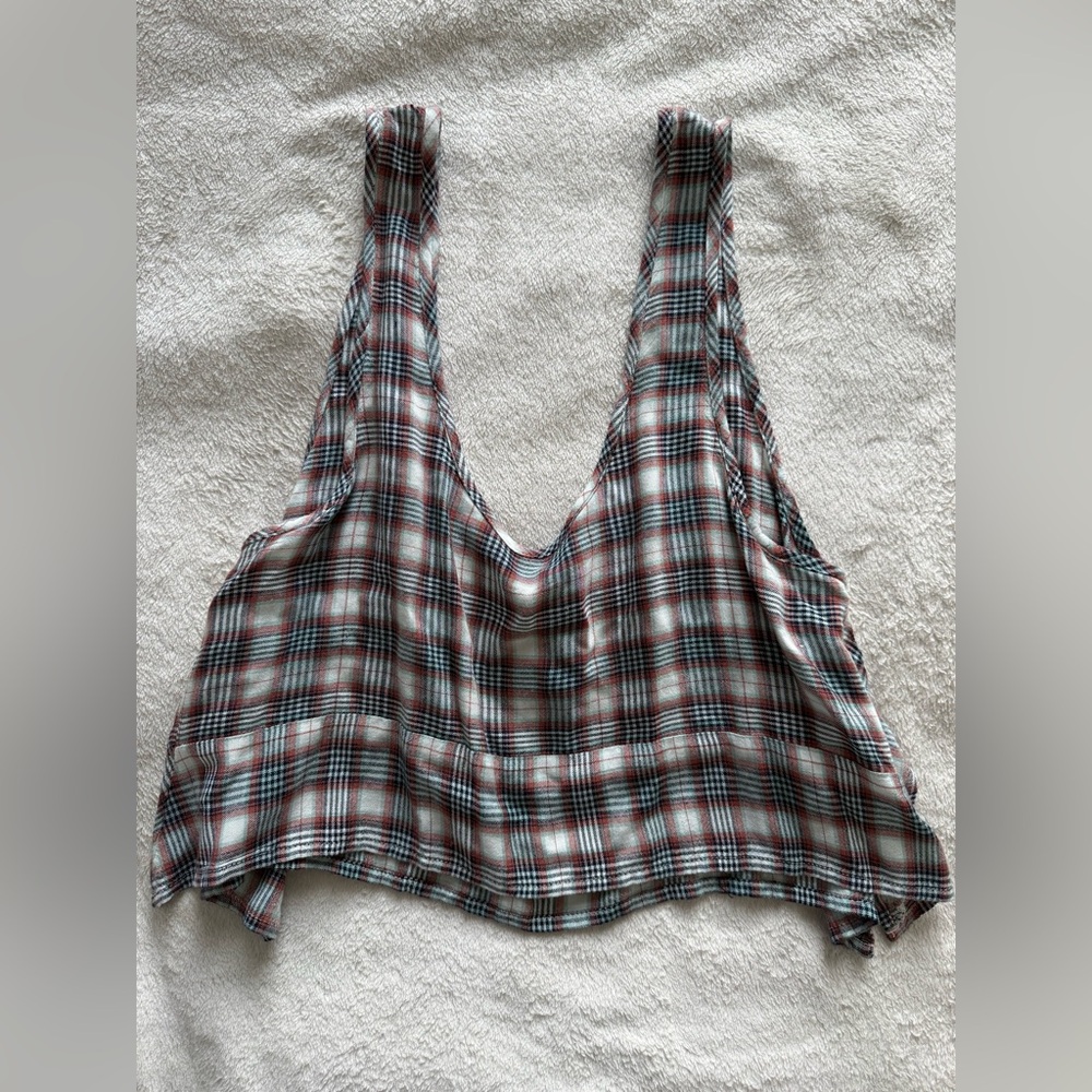 Plaid Sleeveless Women's Top
